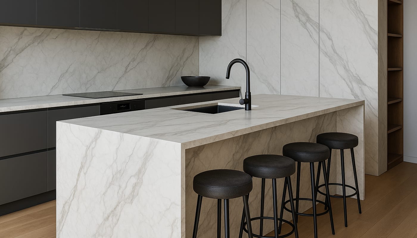 Blaty kuchenne ze spieku kwarcowego Neolith – zalety i realizacje